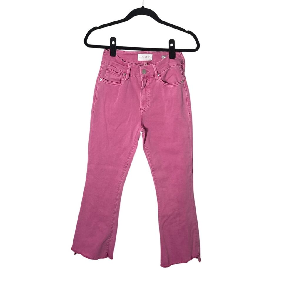 Women's High-Rise Pink Flare Jeans - Picture 3 of 12
